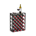 Hot Selling Cross 32 Bottle Glass Top Metal Modular  Wine Rack